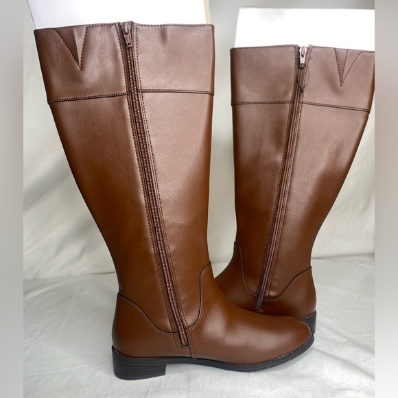 Karen Scott Deliee2 Cognac Wide Calf Boots 7M New - Picture 9 of 9